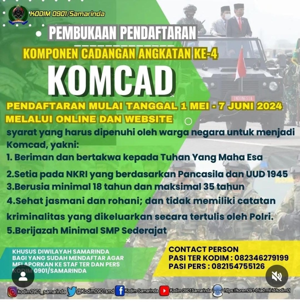PEMBUKAAN PENDAFTARAN KOMCAD