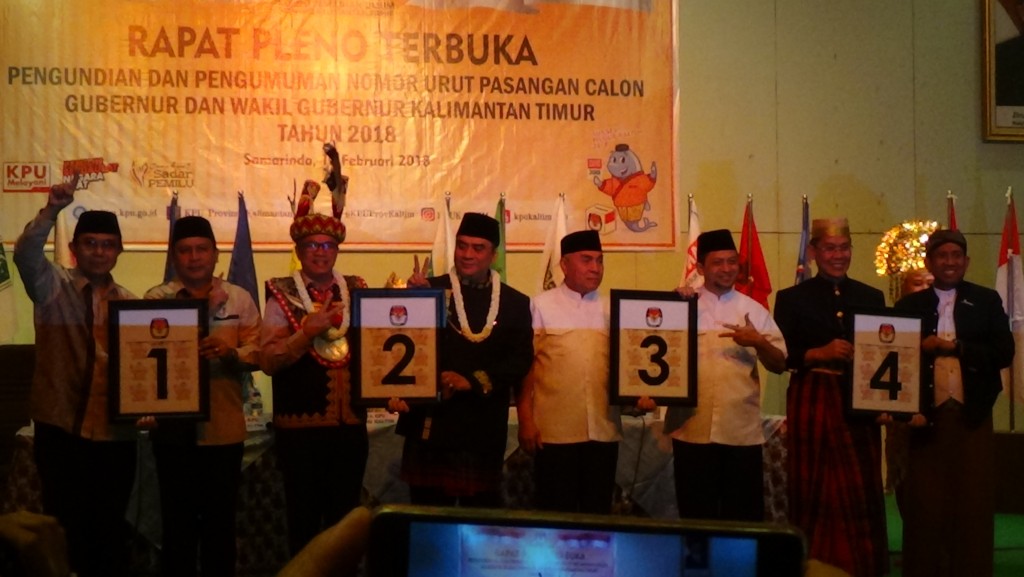 Nomor Urut Calon Pasangan  Pilgub  Kaltim Kota Samarinda