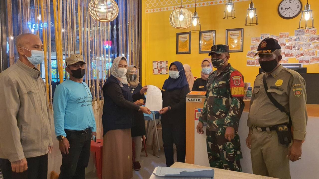 PEMBERITAHUAN SURAT EDARAN PPKM KE CAFE DAN TEMPAT MAKAN DI WILAYAH KECAMATAN SUNGAI PINANG