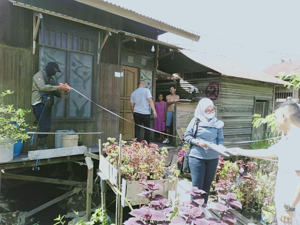 Pengukuran Lahan dan Rumah Warga yang berada di Sungai Mati di Kelurahan Temindung Permai