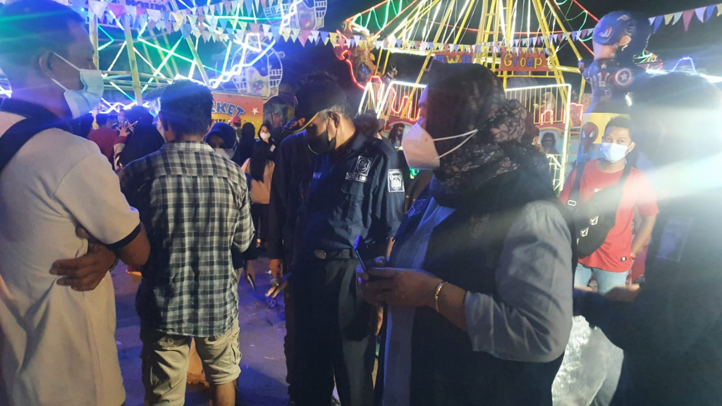 Monitoring Prokes di Pasar Sentra Pemulihan UKM di Jalan Sentosa