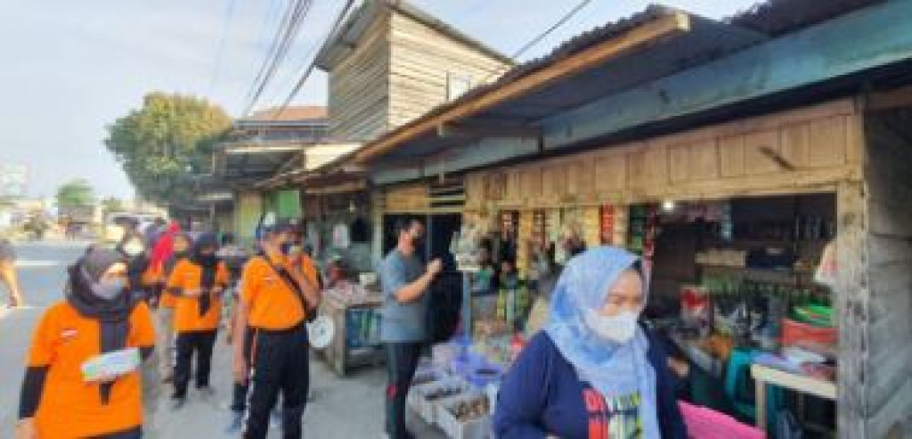 Razia Masker Di Pasar Arum Dan Pasar Tumpah Kecamatan Sungai Pinang