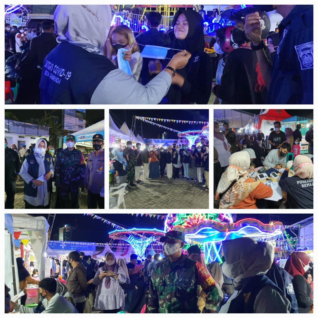 Giat Malam Minggu Monitoring Prokes Dan Vaksinasi Massal