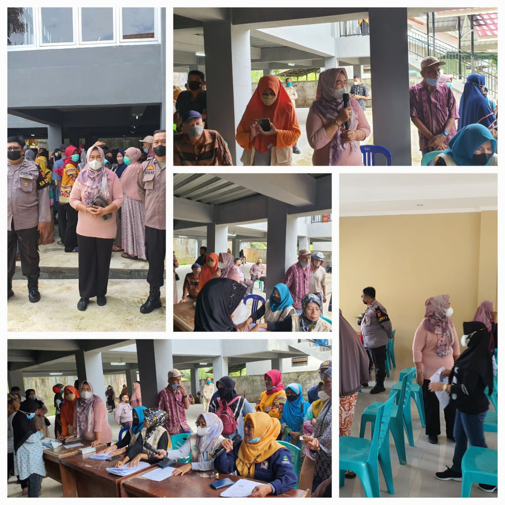 Monitoring Prokes Kegiatan Pembagian BNPT di Aula Kecamatan Sungai Pinang