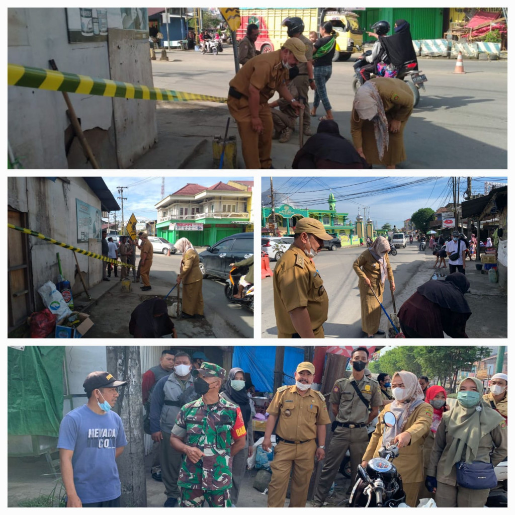 Pemasangan Policeline di Badan Jalan D.I Panjaitan