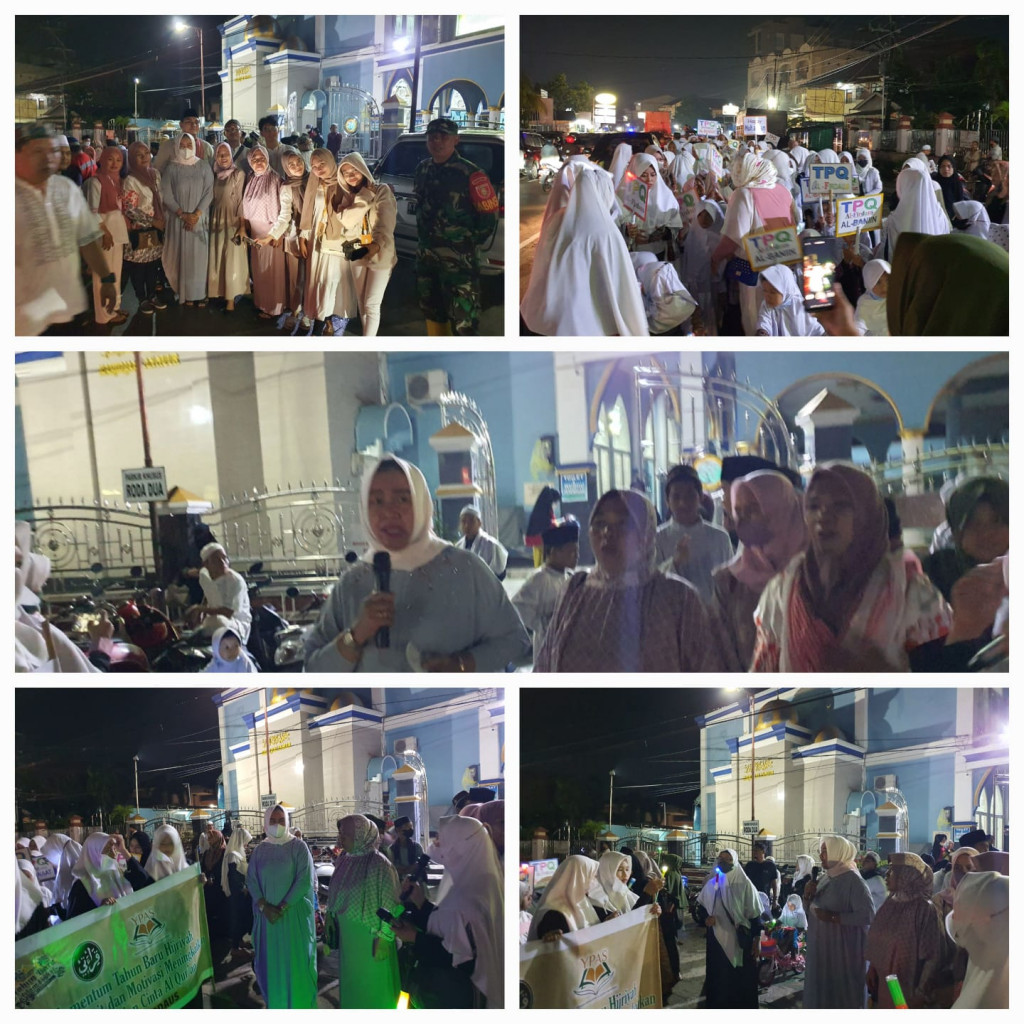 Melepas Pawai Obor Dalam Rangka Memperingati 1 Muharam 1444 H di Halaman Masjid AN-NUR Kelurahan Bandara