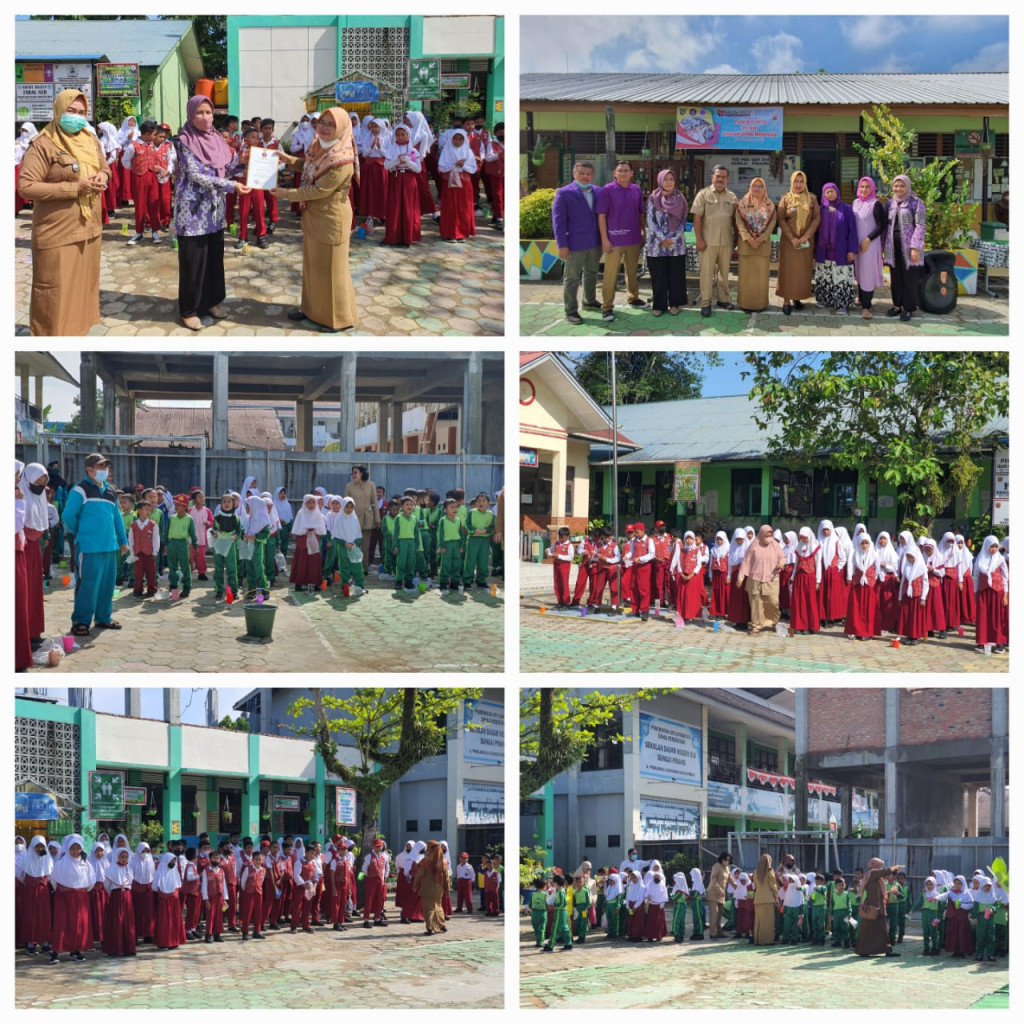 Piagam Muri diberikan Kepada Sekolah SDN 04 Sungai Pinang Acara Hari Kesehatan Gigi dan Mulut Nasional