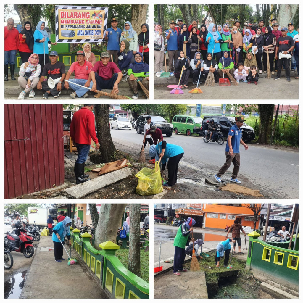 Gotong Royong di Sepanjang Jalan Gatot Subroto