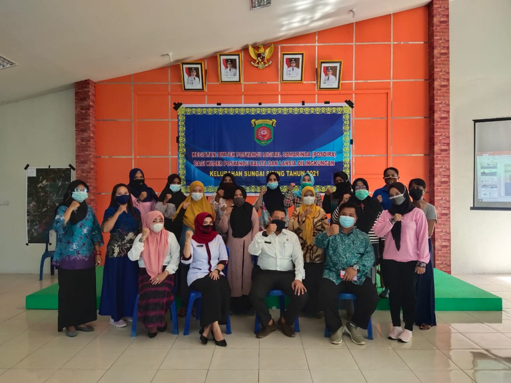 Kegiatan Bimtek Posyandu Digital Samarinda, Bagi Kader Posyandu Balita dan Lansia dilingkungan Kelurahan Sungai Siring Tahun 2021