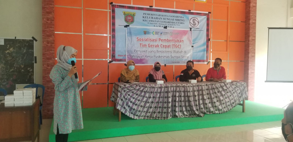 Rakor Pembentukan Tim Gerak Cepat (TGC) pendataan dan pencegahan penularan Wabah Covid-19 di Wilayah Kerja Puskesmas Sungai Siring