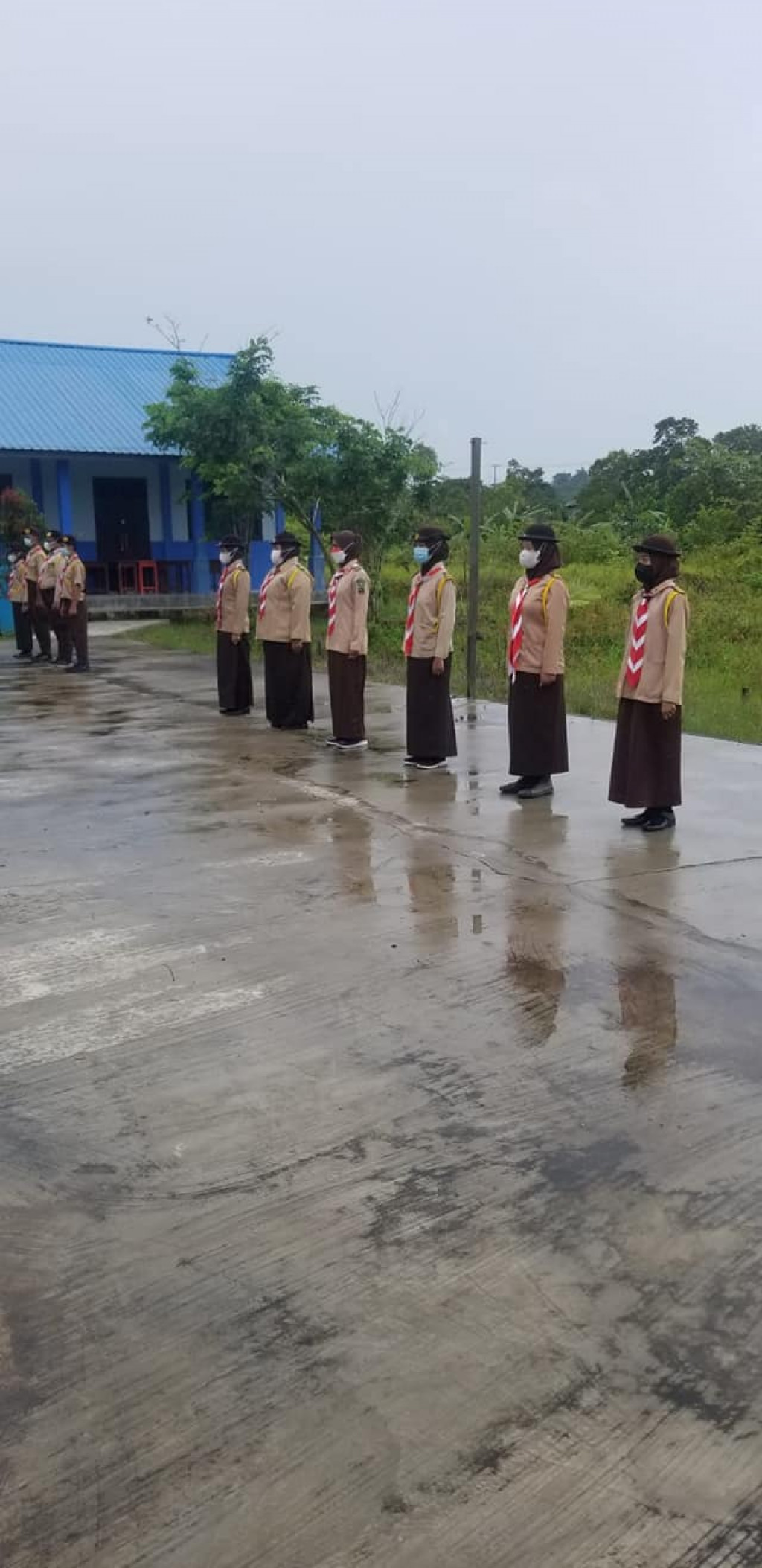 Apel dalam Rangka HUT Pramuka ke 60.