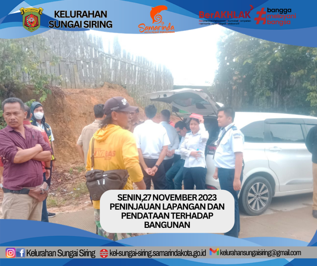 PENINJAUAN LAPANGAN DAN PENDATAAN TERHADAP BANGUNAN