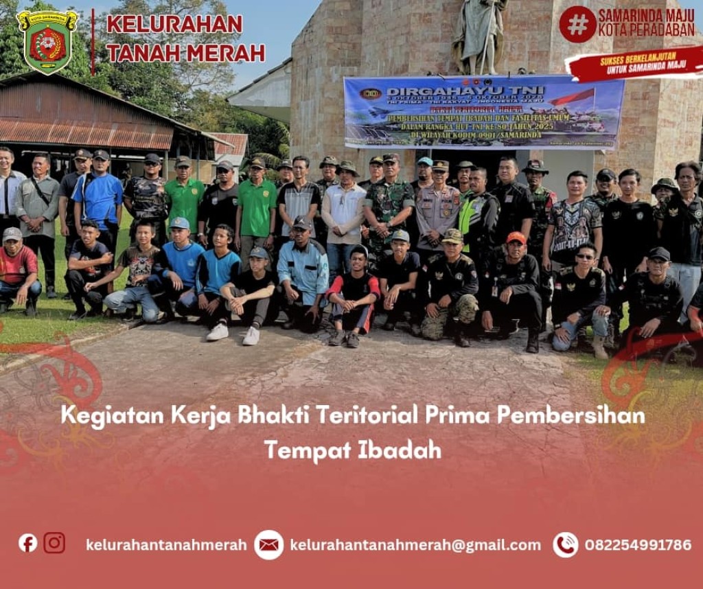 Kegiatan Kerja Bakti Teritorial Prima Pembersihan Tempat Ibadah
