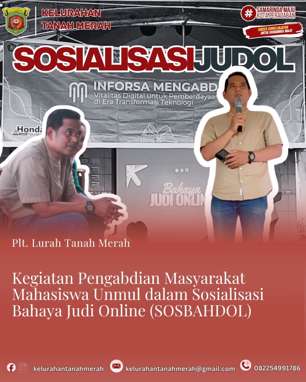 Kegiatan Pengabdian Masyarakat Mahasiswa UNMUL dalam Sosialisasi Bahaya Judi Online (SOSBAHDOL)