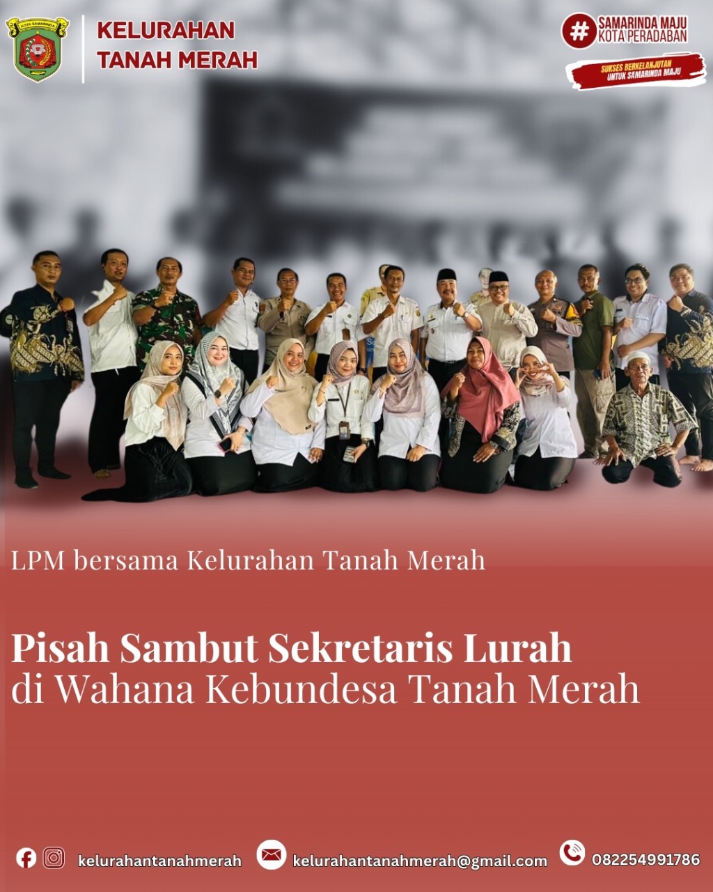 LPM Bersama Kelurahan Tanah Merah Mengadakan Pisah Sambut Seretaris Lurah