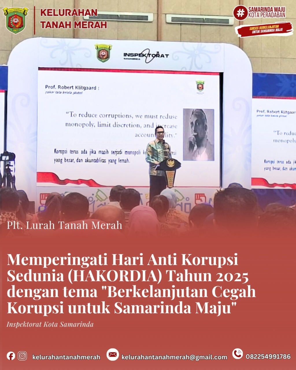 Memperingati Hari Anti Korupsi Sedunia (HAKORDIA) Tahun 2025 dengan Tema "Berkelanjutan Cegah Korupsi untuk Samarinda Maju