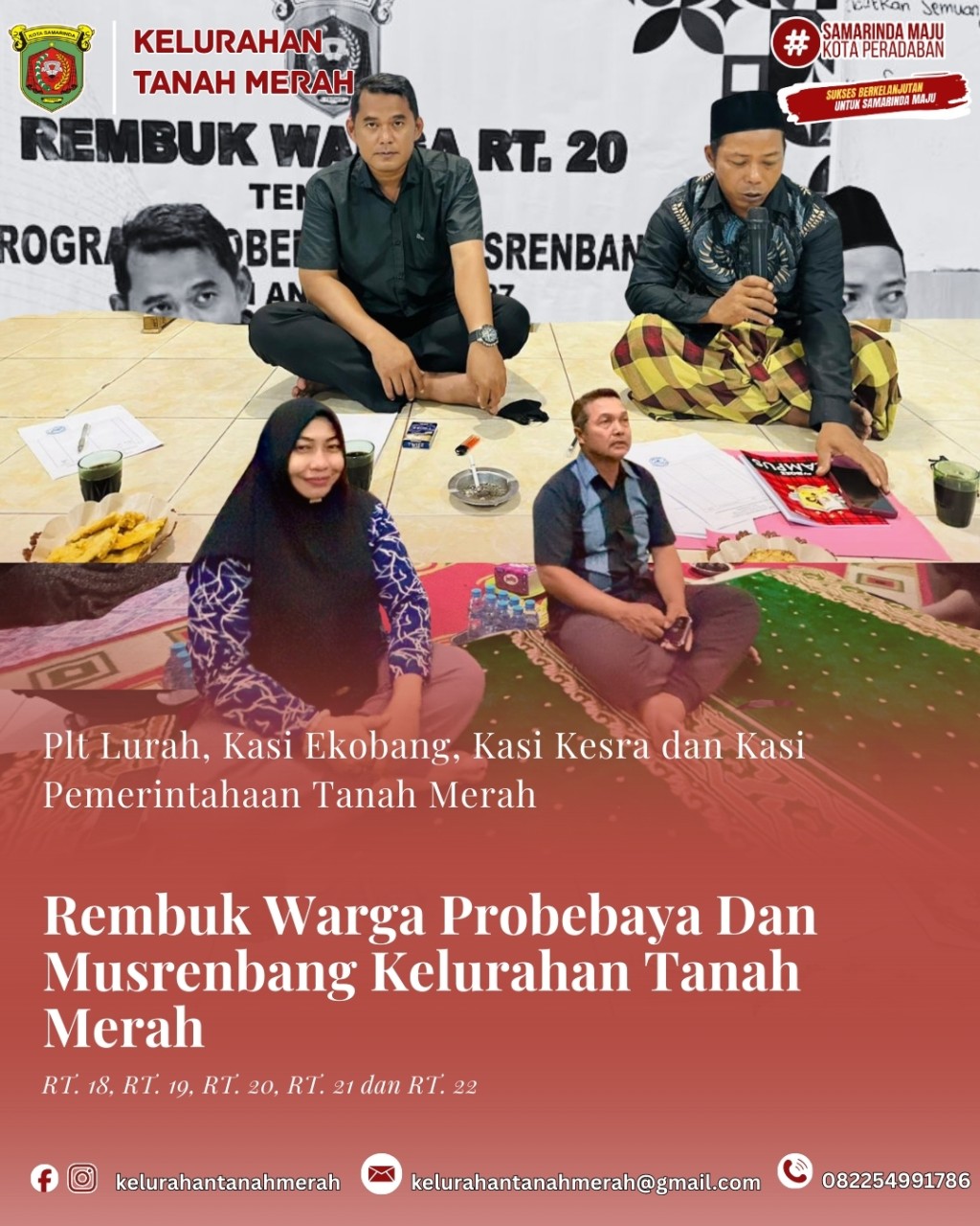 Rembuk Warga Probebaya dan Musrenbang Kelurahan Tanah Merah