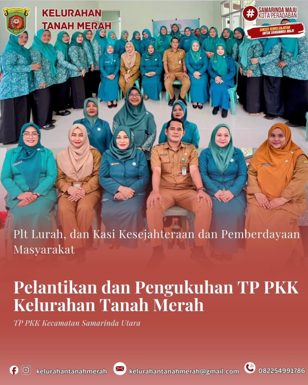 Pelantikan dan Pengukuhan TP PKK Kelurahan Tanah Merah