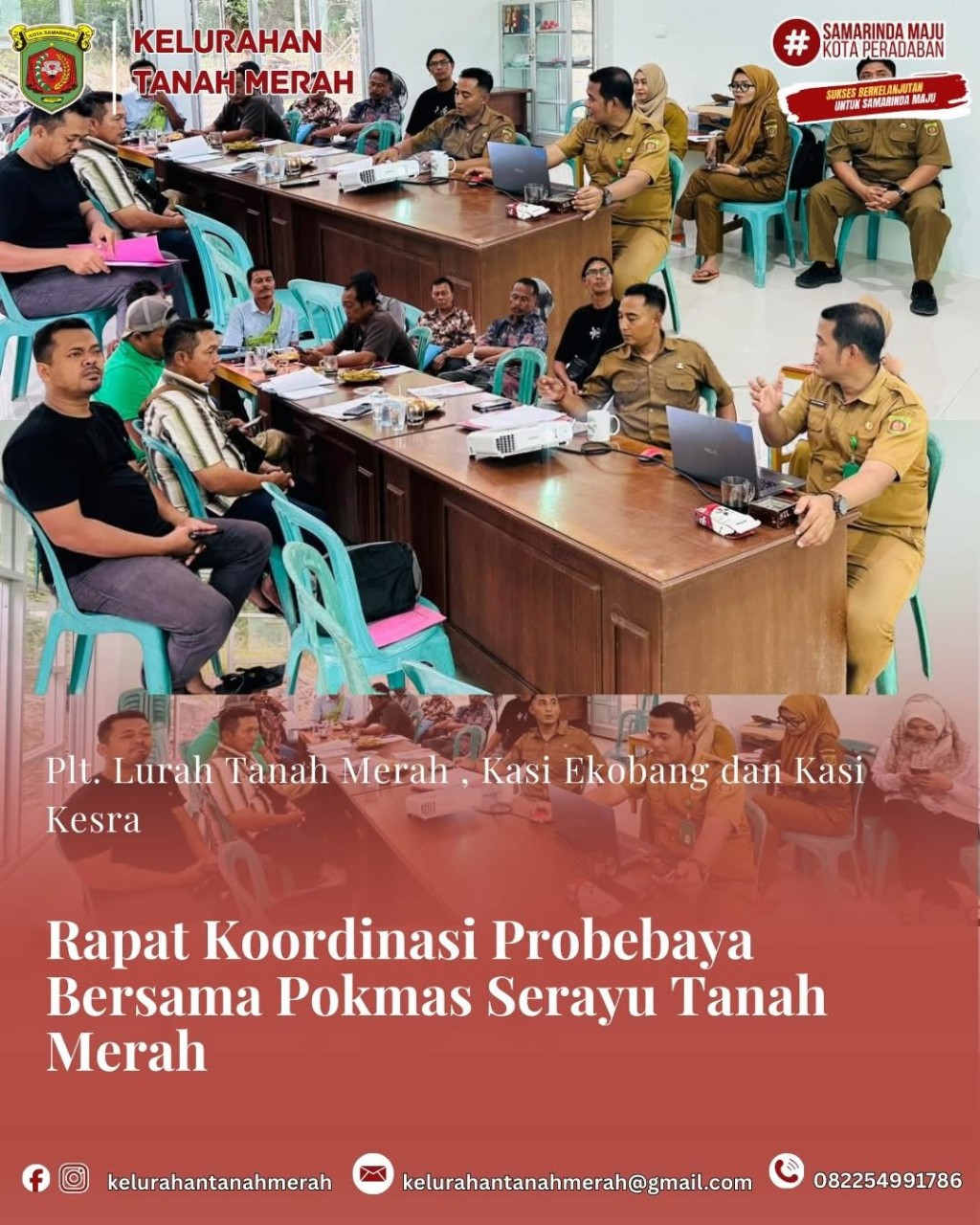Rapat Koordinasi Probebaya Bersama Pokmas Serayu Kelurahan Tanah Merah