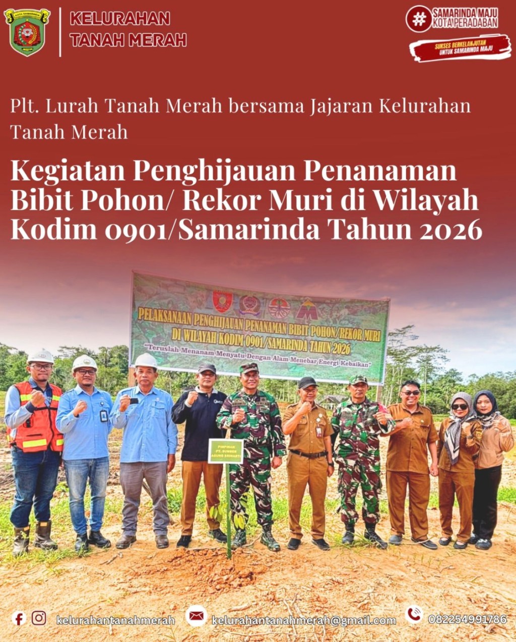 Kegiatan Penghijauan Penanaman Bibit Pohon / Rekor Muri di Wilayah Kodim 0901 / Samarinda Tahun 2026