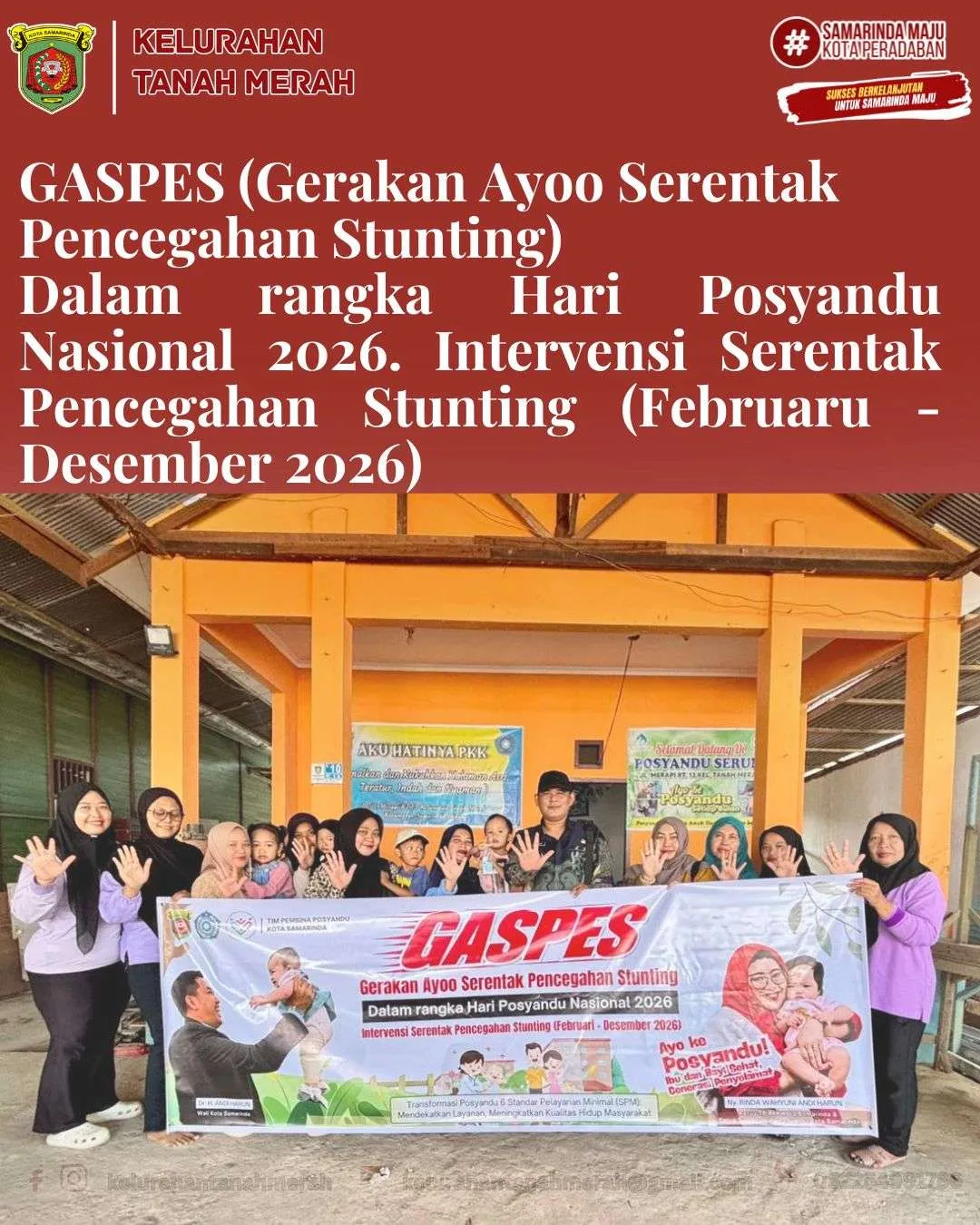 Gerakan Ayoo Serentak Pencegahan Stuntin (GASPES), Dalam Rangka Hari Posyandu Nasional 2026
