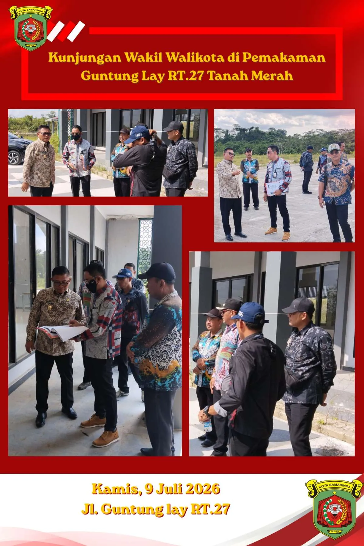 Kunjungan Lapangan Wakil Walikota Samarinda di Kawasan Pemakaman Gutung Lay