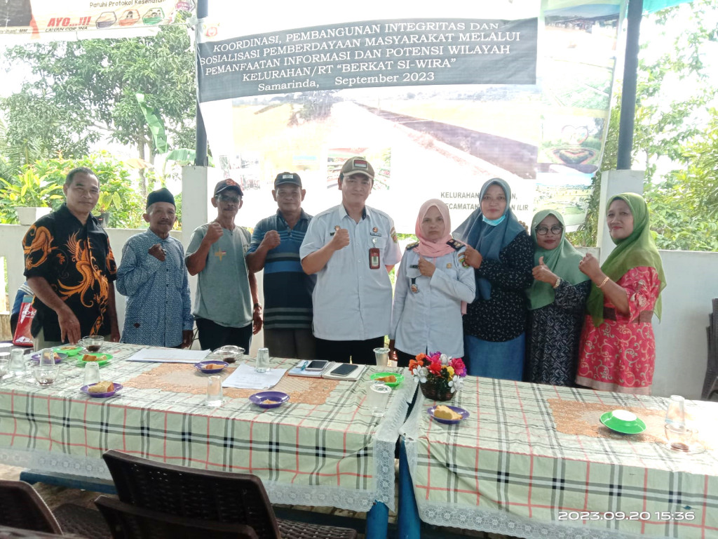 Koordinasi Pembangunan Integritas dan Sosialisasi Pemberdayaan Masyarakat melalui Pemanfaatan Informasi  dan Potensi Wilayah Kelurahan/RT "BERKAT SI WIRA"
