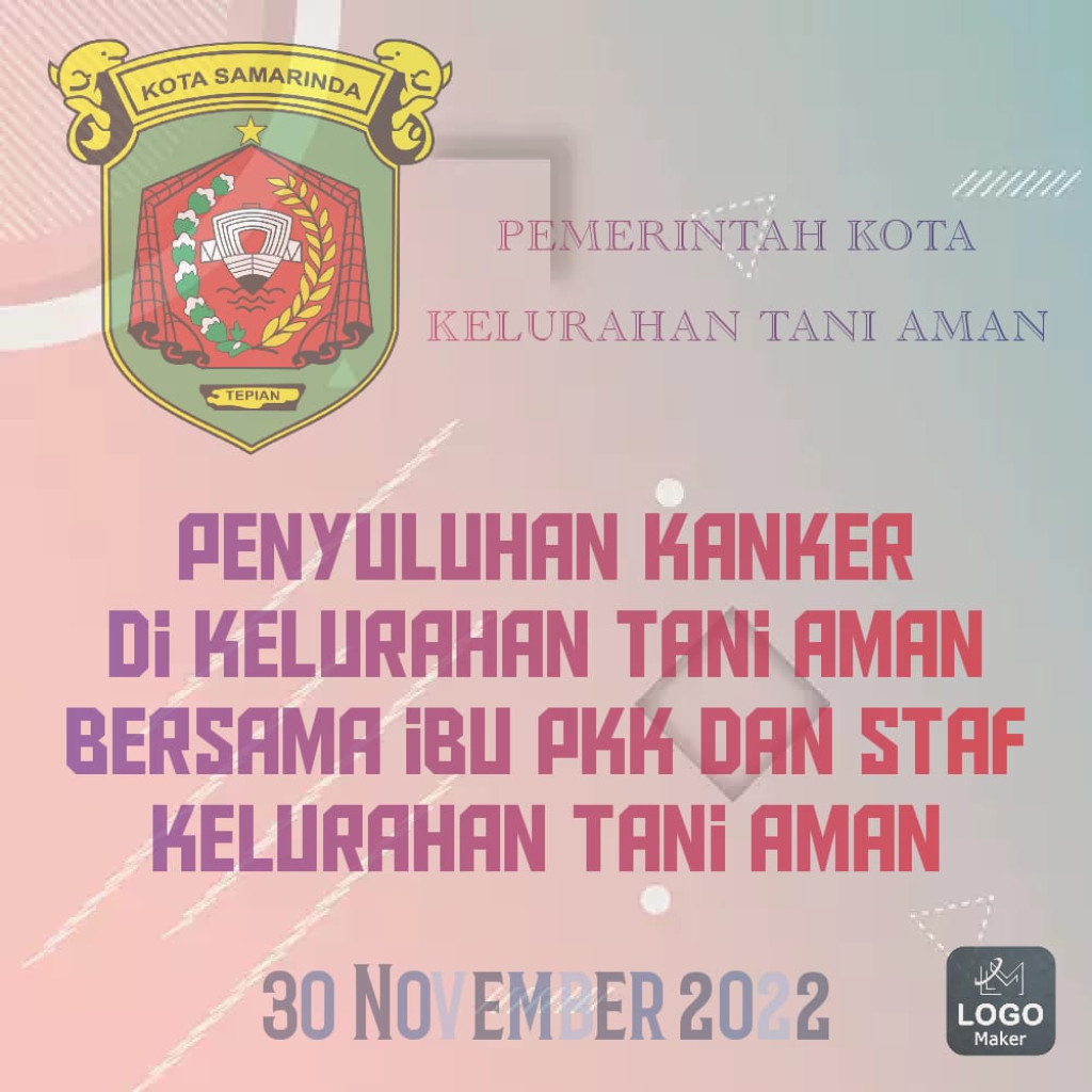 Penyuluhan Kanker di Kel.Tani Aman Bersama Ibu PKK dan Staff Kel.Tani Aman