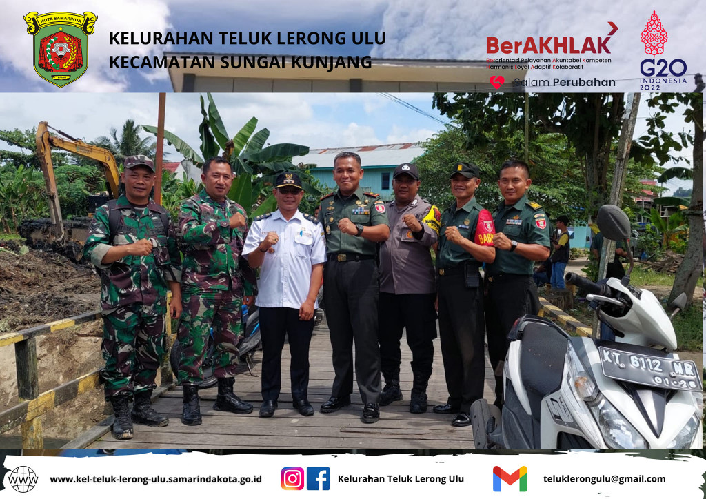 Pendampingan Danrem 091 Memonitor Kegiatan Normalisasi Anak Sungai Karang Mumus