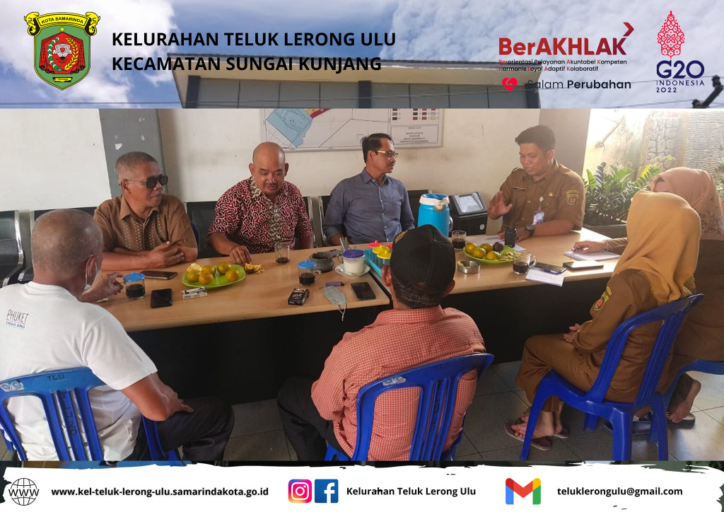 Rapat Pembahasan Serah Terima Kegiatan Infrastruktur Probebaya Tahun 2023 Kelurahan Teluk lerong ulu.