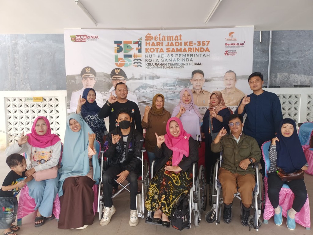 Kegiatan Kunjungan Difabel PPID Kota dan Provinsi di Kelurahan Temindung Permai