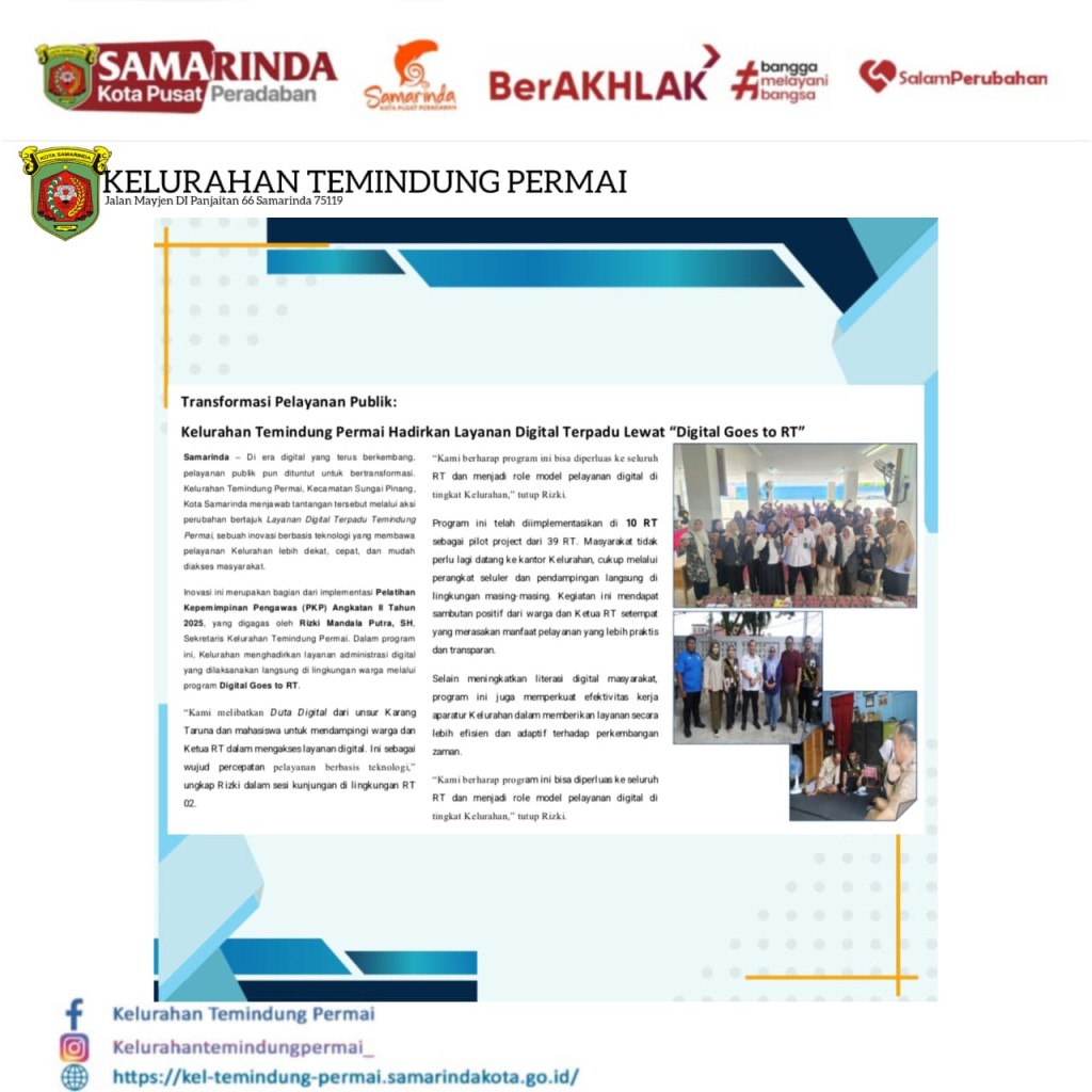 Layanan Digital Terpadu Temindung Permai