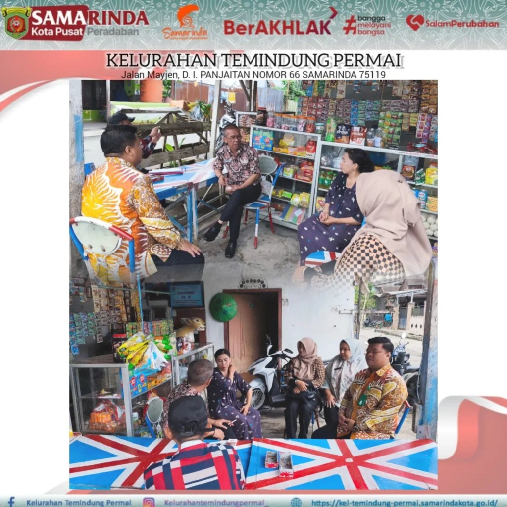 kunjungan ke salah satu warung yang akan melayani kelompok penerima manfaat (KPM) Kelurahan Temindung Permai