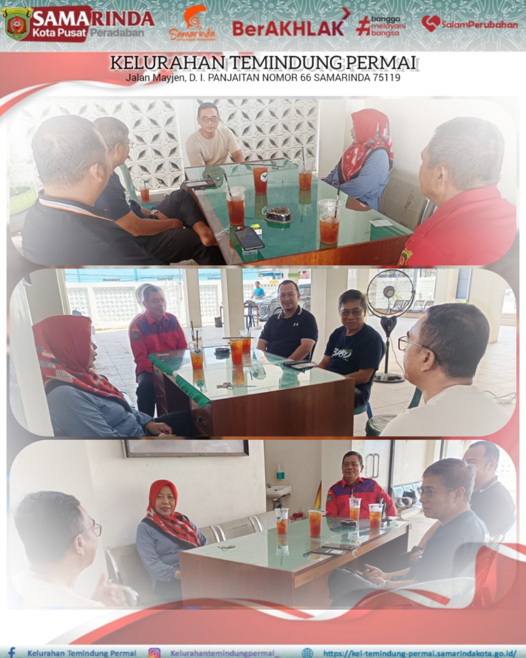 RAPAT KOORDINASI BERSAMA FORUM RT DAN LPM  KELURAHAN TEMINDUNG PERMAI