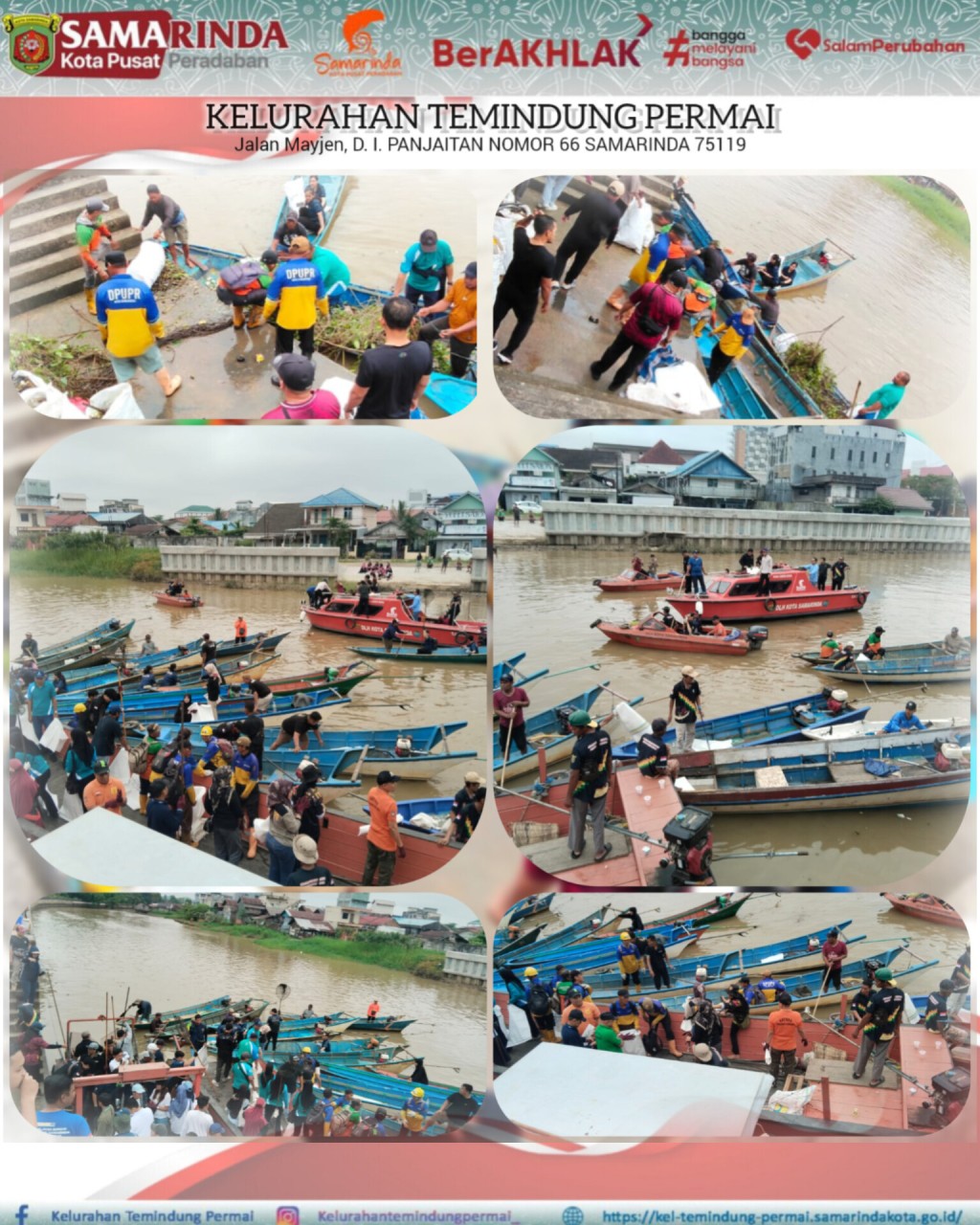 GERAK PERAHU KETINTING PUNGUT SAMPAH SUNGAI KARANG MUMUS