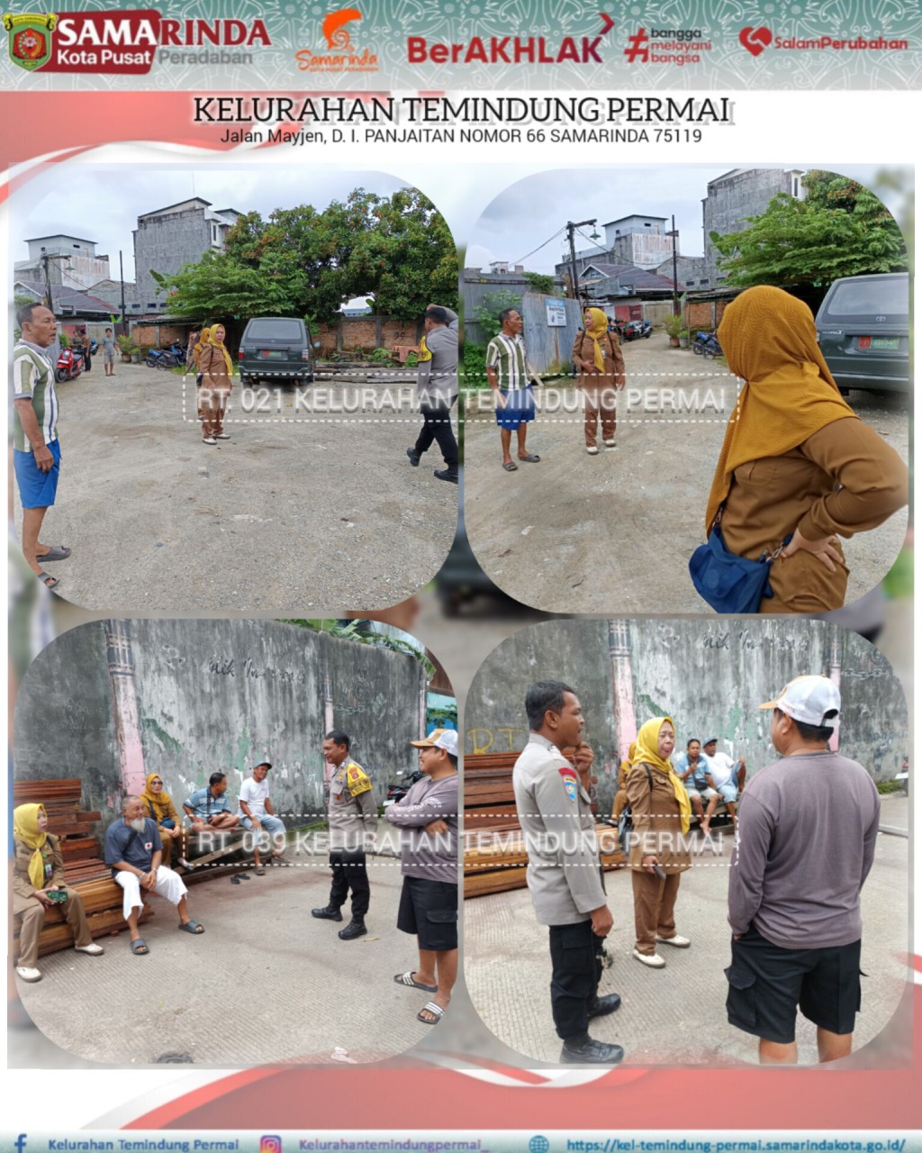 MONITORING DOMISILI PENDUDUK YANG ADA DI RT. 021 DAN RT. 039 KELURAHAN TEMINDUNG PERMAI