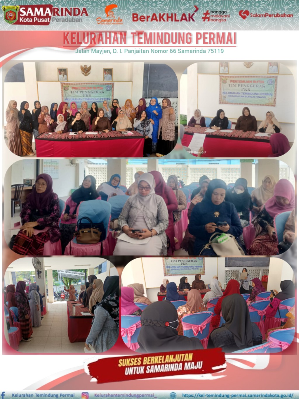 TP PKK KELURAHAN TEMINDUNG PERMAI GELAR KEGIATAN RUTIN SEKALIGUS MEMPERINGATI HARI IBU NASIONAL 2025