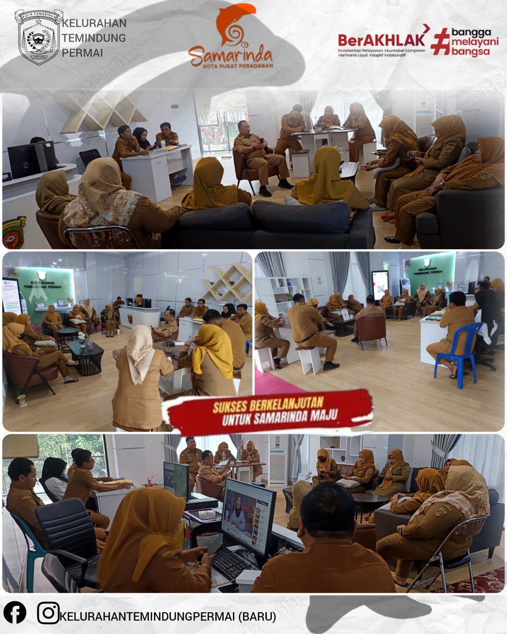 RAPAT STAF KELURAHAN TEMINDUNG PERMAI