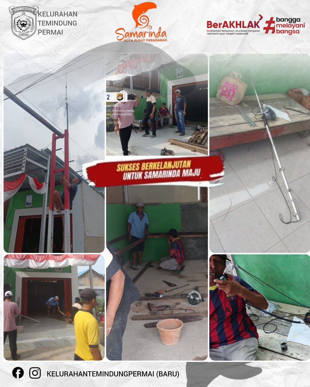 PEMASANAGAN ANTENA RADIO SEKRETARIAT FKPM