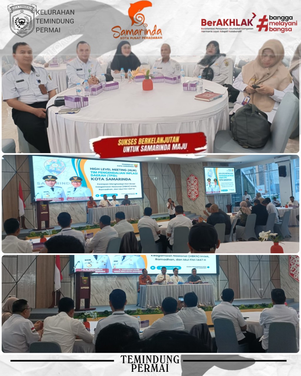 Lurah Temindung Permai Hadiri High Level Meeting TPID Kota Samarinda Jelang Hari Besar Keagamaan