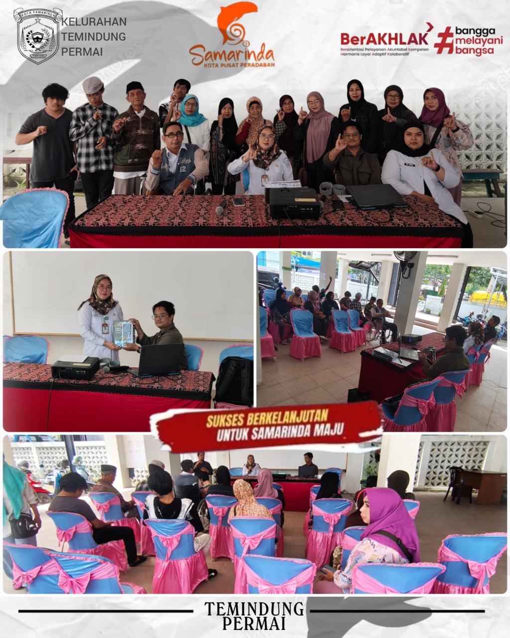 Temindung Permai Gelar Pertemuan Rutin KDK dan Serahkan Buku Panduan Kelurahan Inklusi Difabel