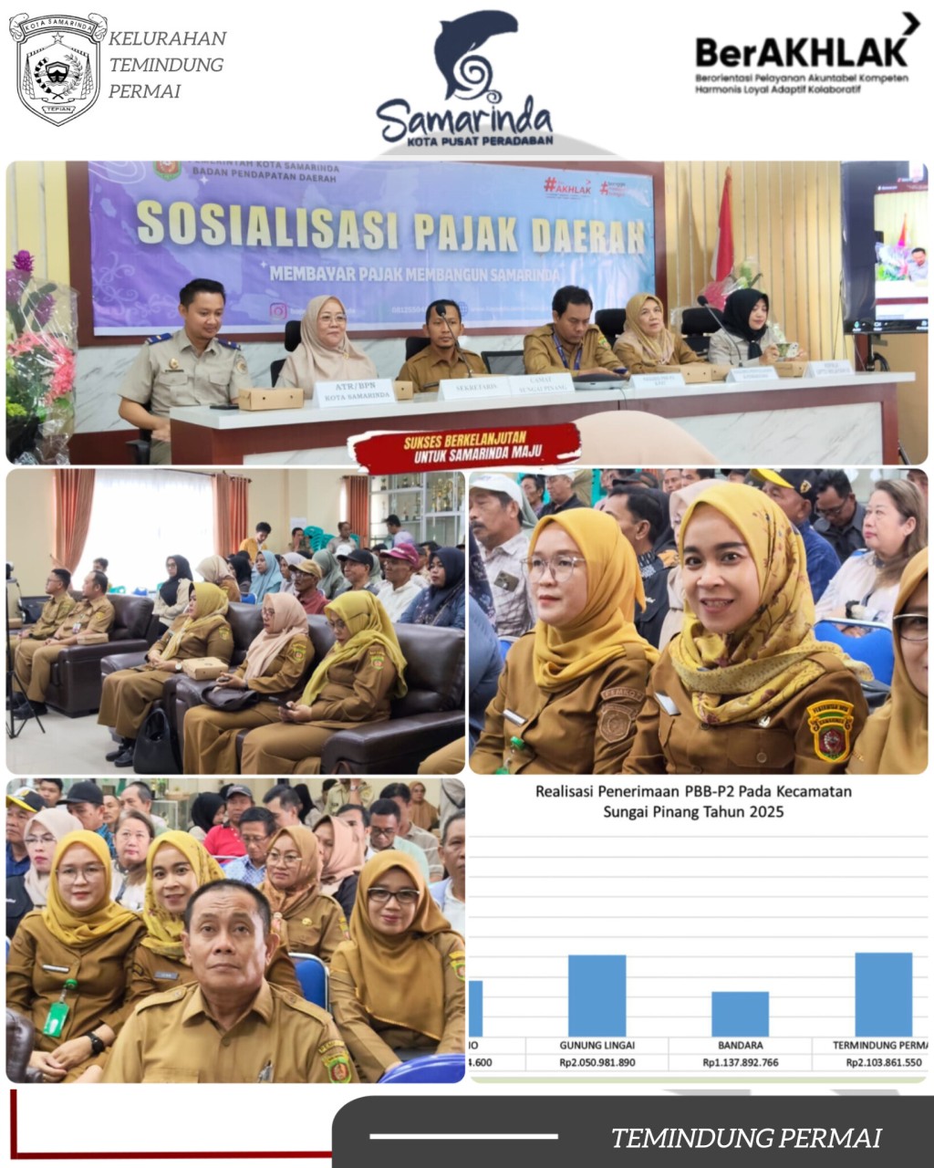Lurah Temindung Permai Bersama Ketua RT Ikuti Sosialisasi Pajak Daerah