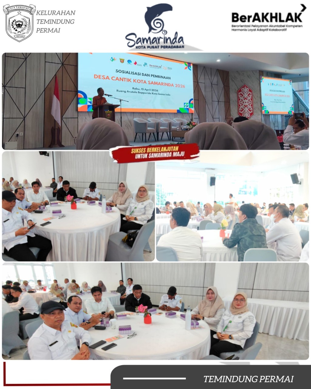 Sekretaris Kelurahan Temindung Permai Hadiri Sosialisasi Program Desa Cantik 2026