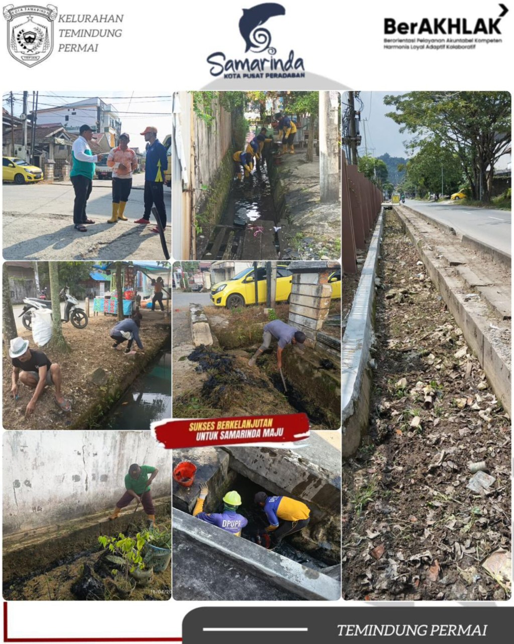 Monitoring Pembersihan Parit dan Selokan Wilayah Temindung Permai,