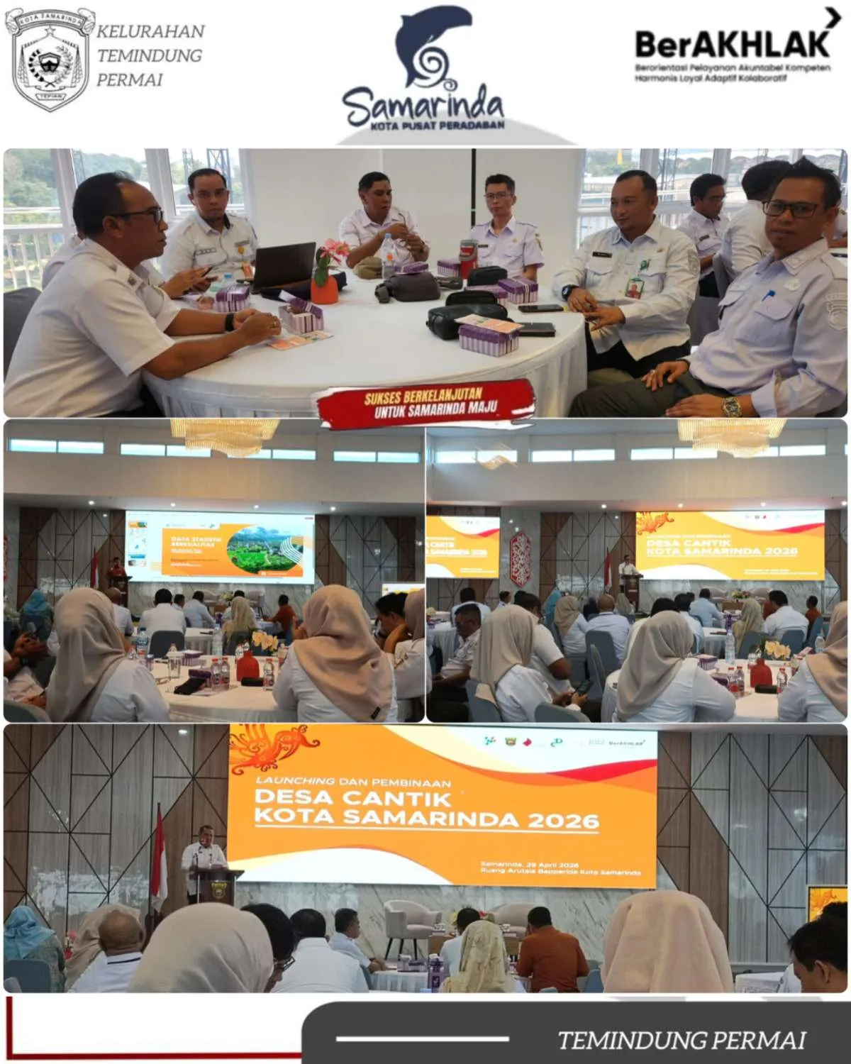 Lurah Temindung Permai Hadiri Launching Desa Cantik Samarinda 2026, Perkuat Tata Kelola Data Kelurahan