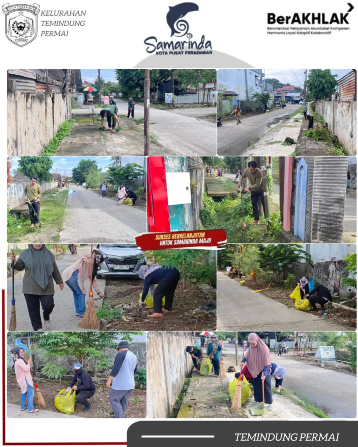 Gerakan Nasional Indonesia Asri, Lurah Temindung Permai Ajak Pegawai Kelurahan Jaga Kebersihan Lingkungan