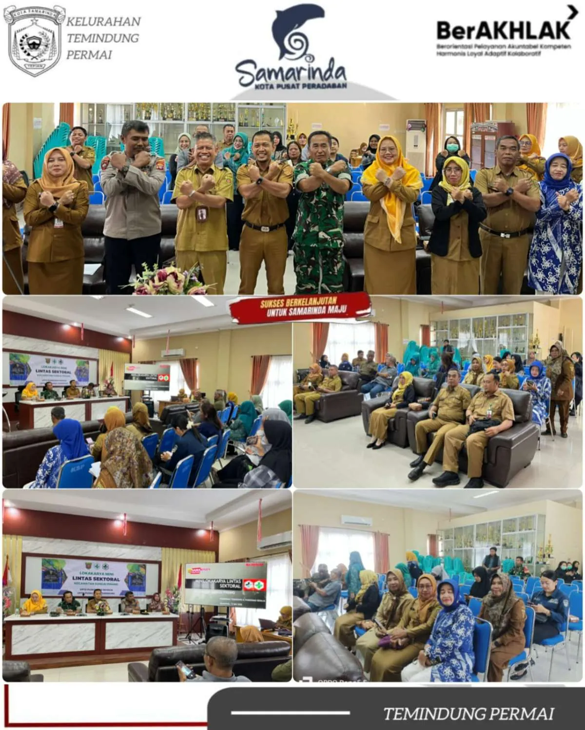 Lurah Temindung Permai Hadiri Lokakarya Mini Lintas Sektoral di Aula Kecamatan Sungai Pinang