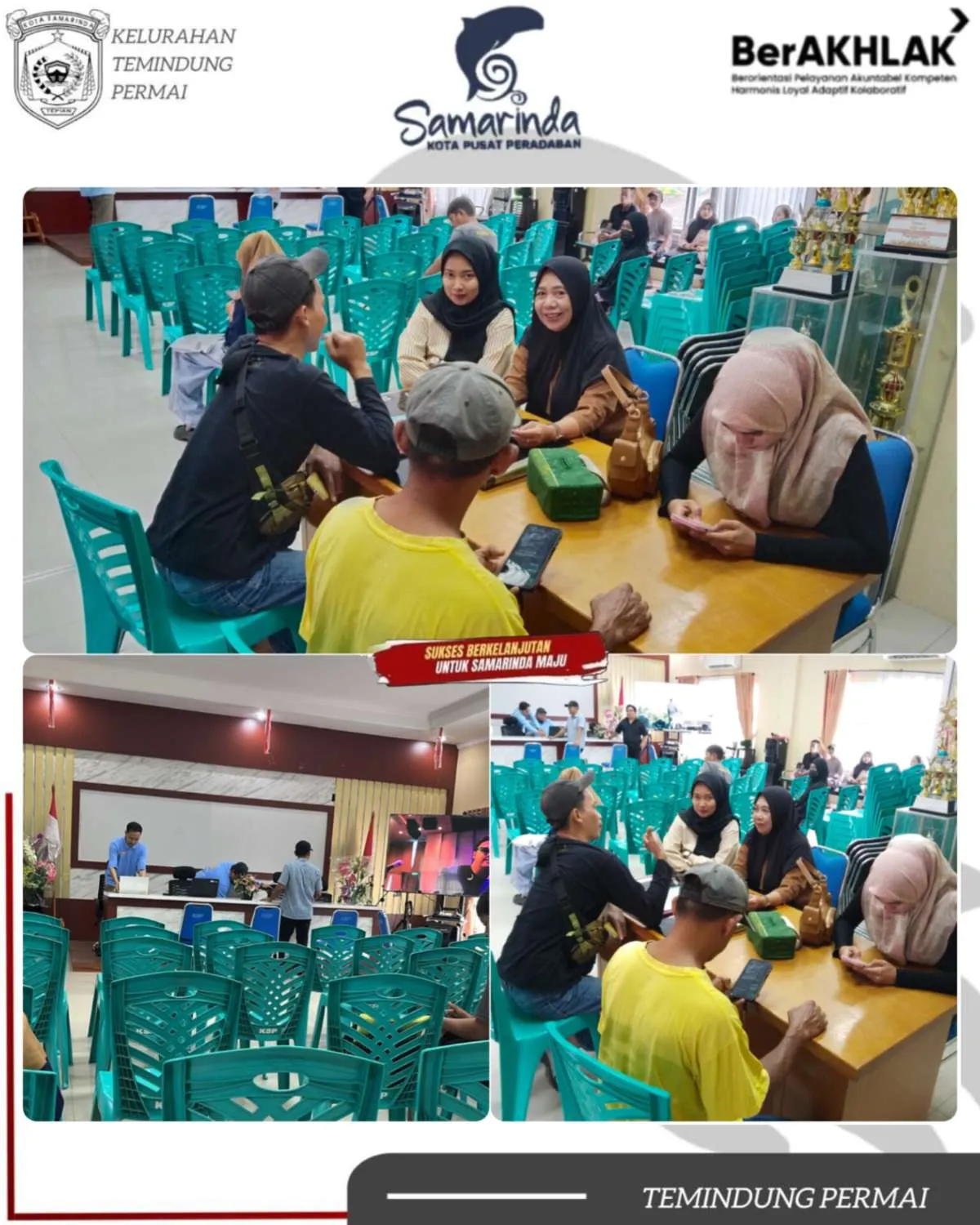 Kelurahan Temindung Permai Dampingi Pelayanan Akta Kelahiran Disdukcapil di Luar Jam Kerja