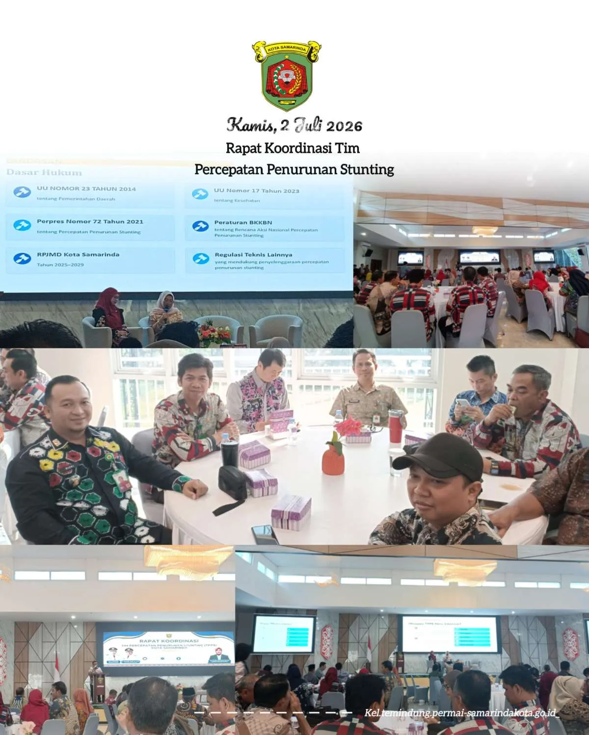 Komitmen Percepatan Penurunan Stunting, Lurah Temindung Permai Hadiri Rapat Koordinasi