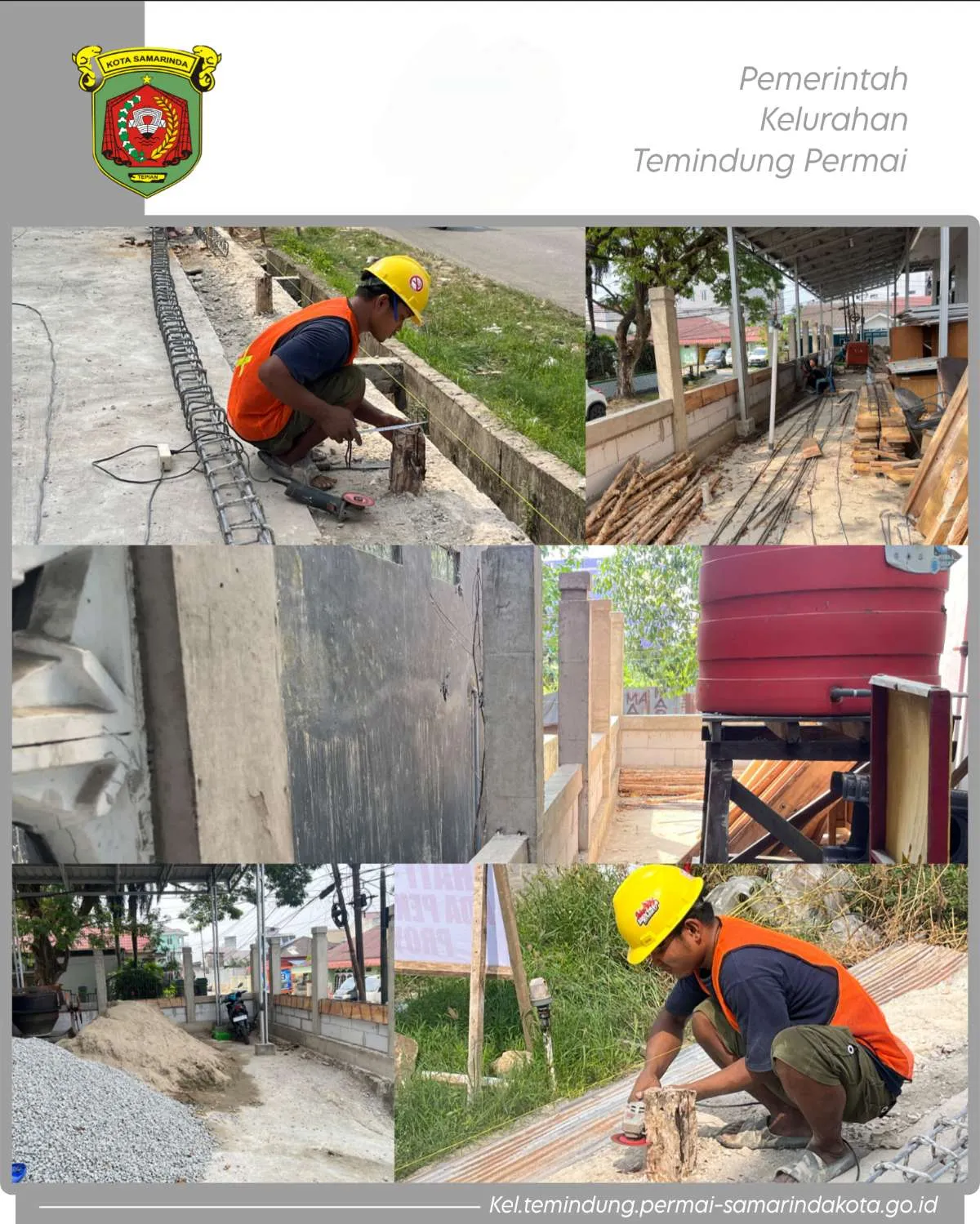 Monitoring Renovasi Pagar Kelurahan Temindung Permai, Wujud Penguatan Sinergi Pemerintah